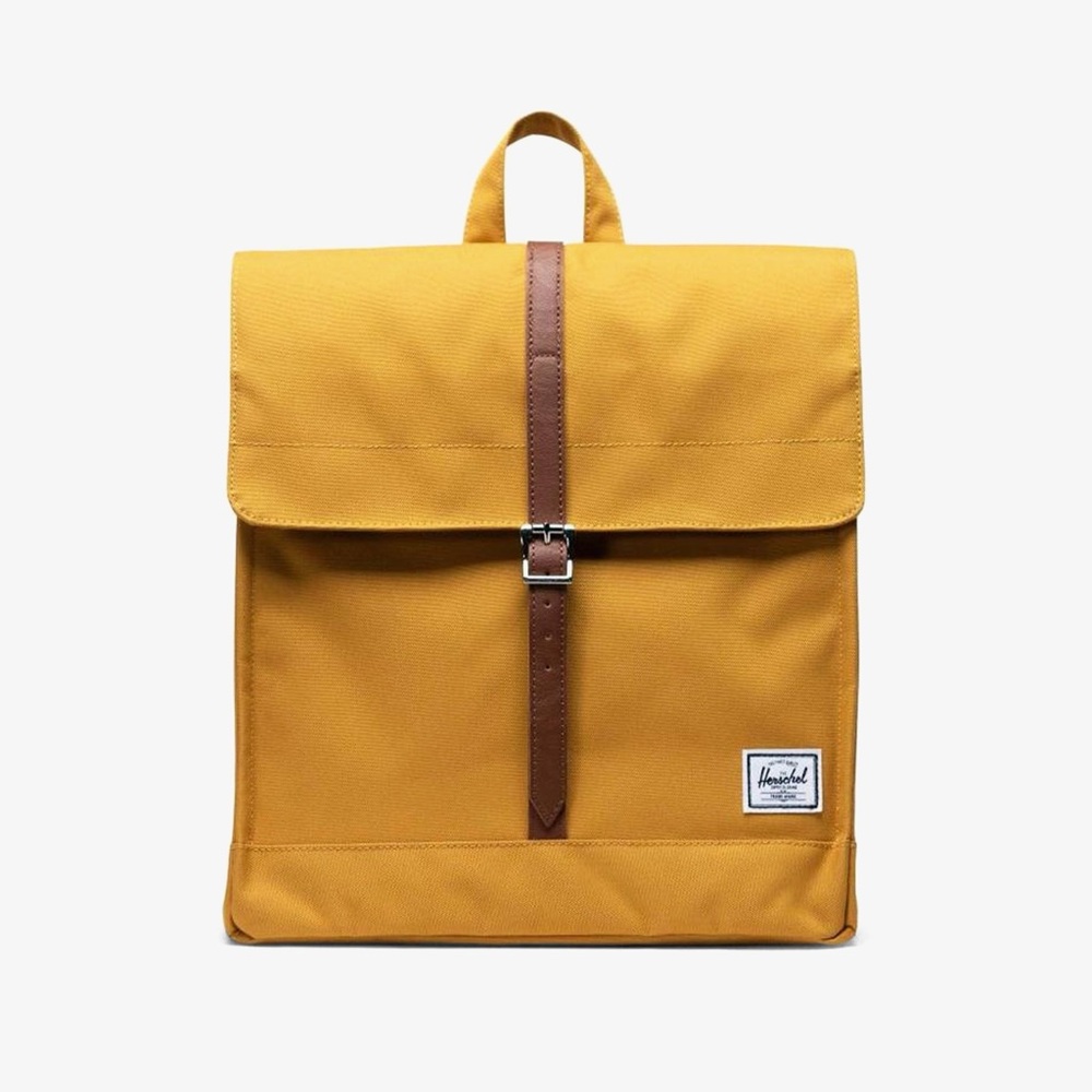 Herschel Supply Company Orange and Brown Backpack with Minimalist Design